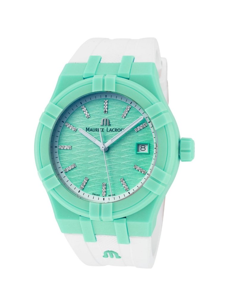 Nwt Maurice Lacroix Aikon Tide Quartz Green Dial Men's Watch — image 3 of 4